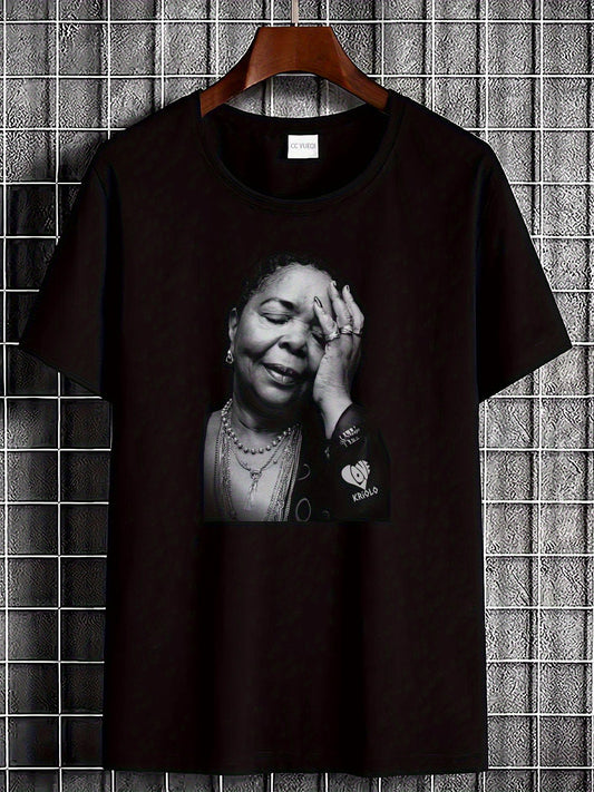 Men's Casual Comfort Tee- "Cape Verde Love Kriolo" Graphic Print, Short Sleeves, Crew Neck, Lightweight and Breathable, Suitable for All Seasons, Four Seasons Clothing| Crew Neck Shirt| Stretch Fabric, Perfect Gift, Collectib